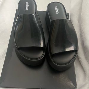 Melissa Becky Black Platform Sandals
